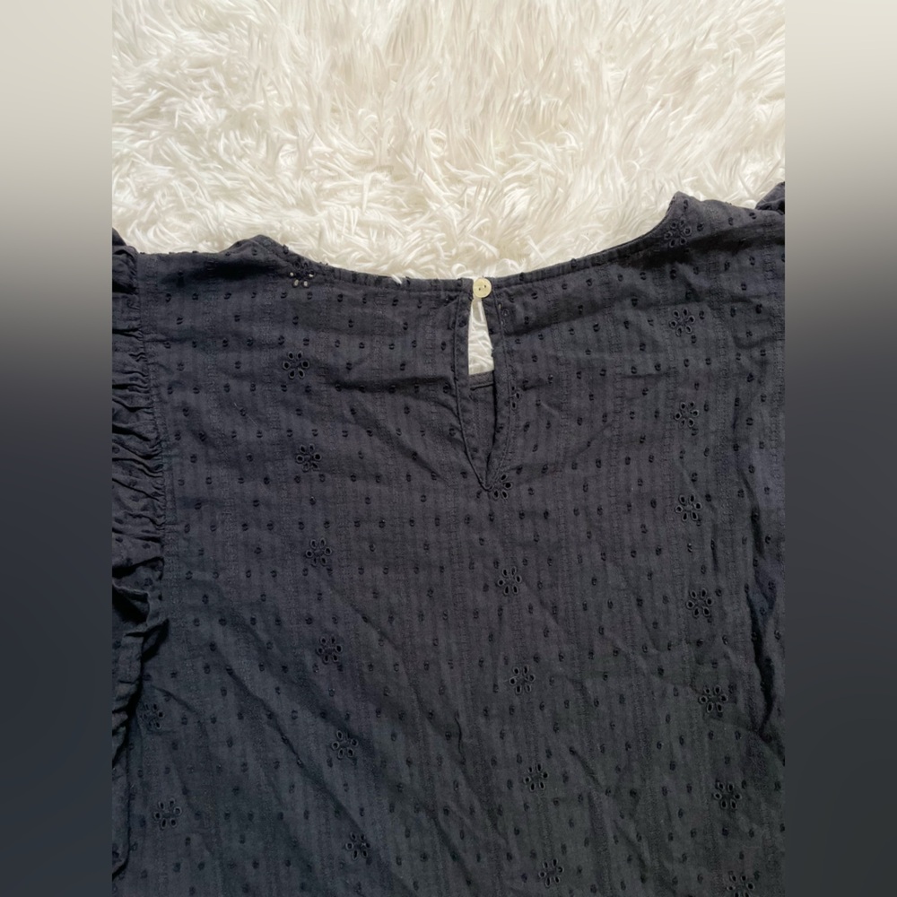 Universal Thread Black Ruffle Peplum Blouse - Picture 8 of 10